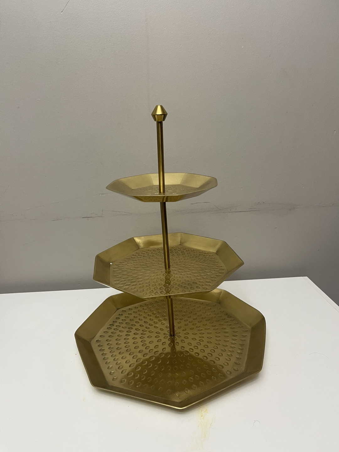 Gold Three-Tier Serving Stand