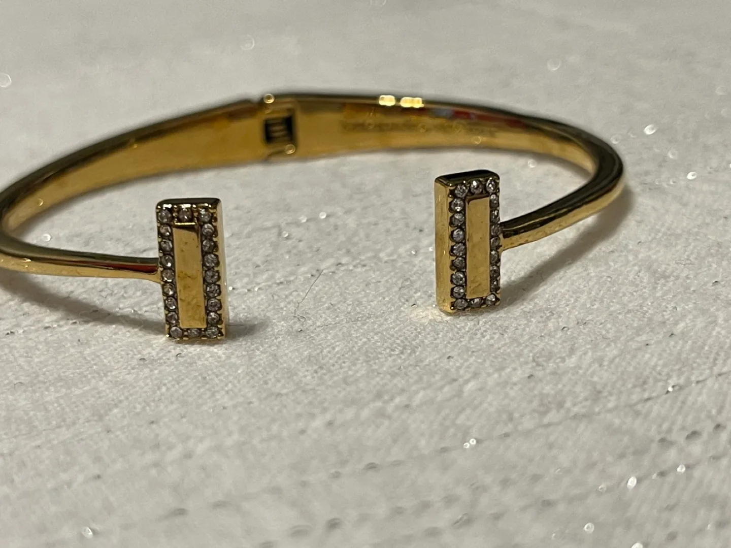 Kate Spade New York Gold Hinged Bangle Bracelet image indicator(2)