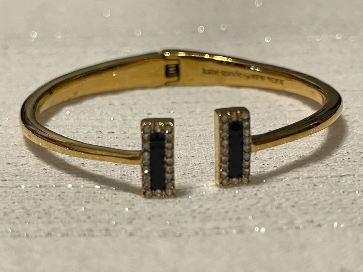 Kate Spade New York Gold Hinged Bangle Bracelet image indicator(4)