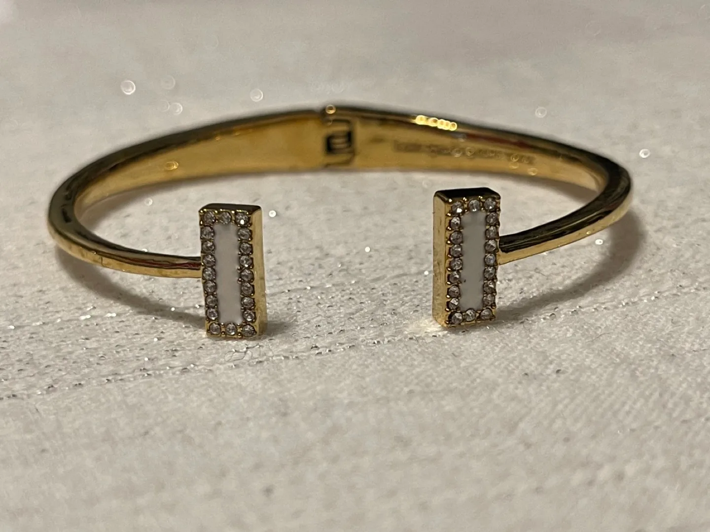 Kate Spade New York Gold Hinged Bangle Bracelet image indicator(3)