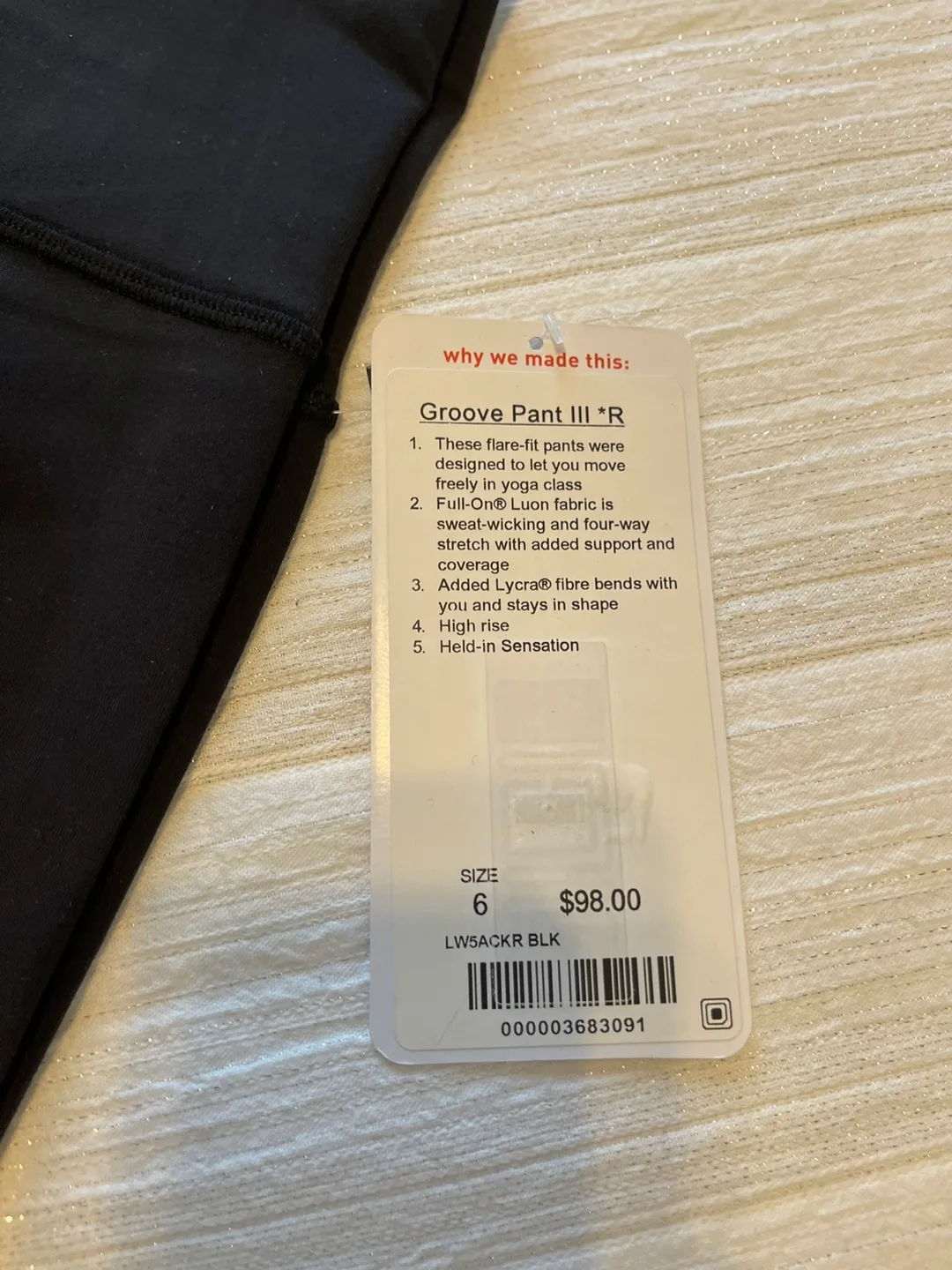 New with Tags Groove Pant III:R lululemon image indicator(2)