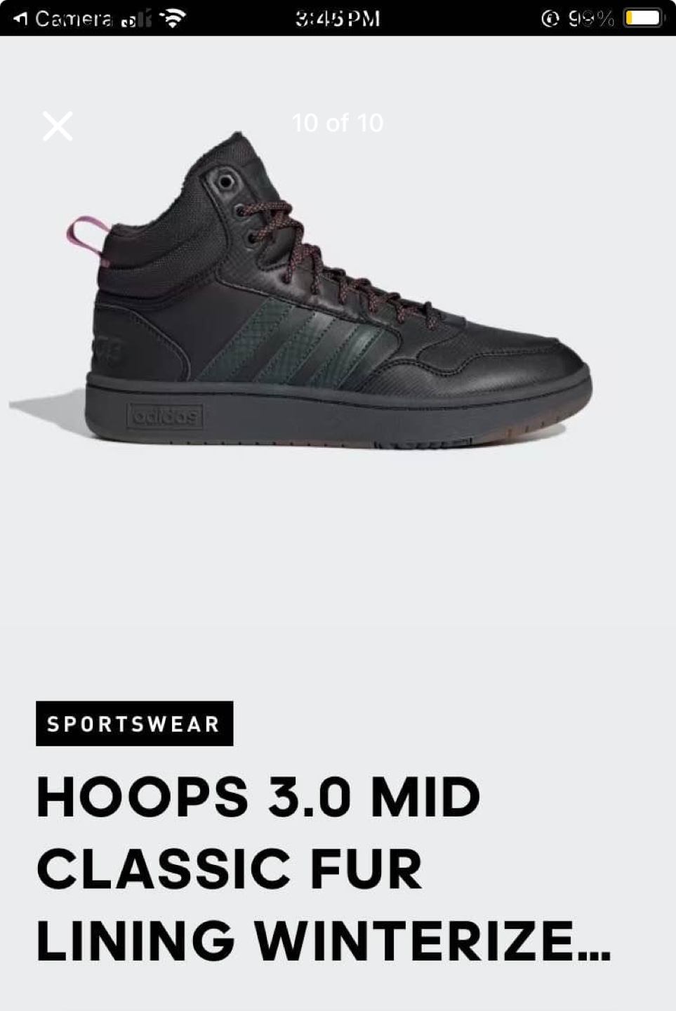 Adidas Hoops 3.0 Mid Classic Fur Lining Winterized Sneakers