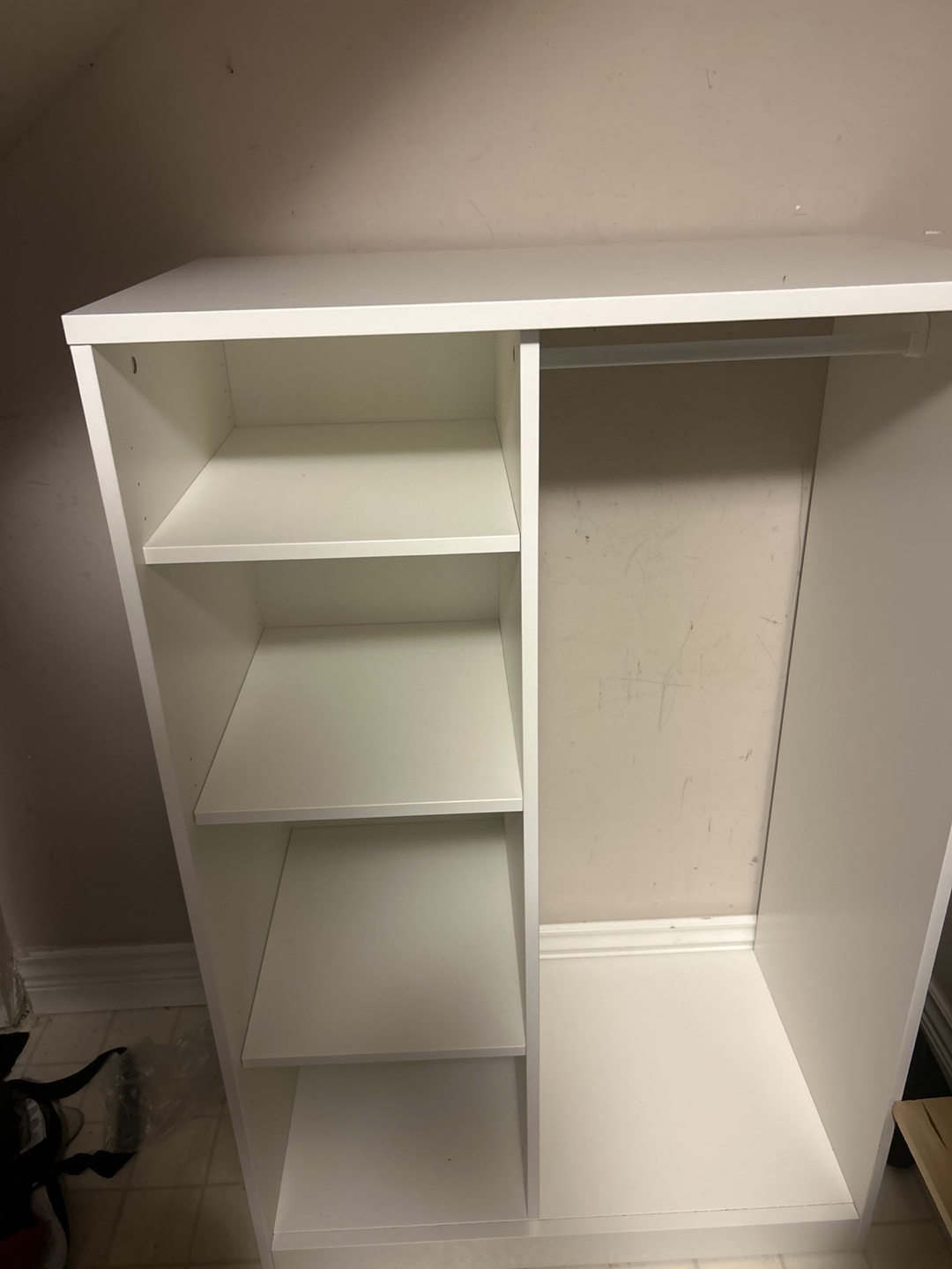 White Wood Closet Organizer