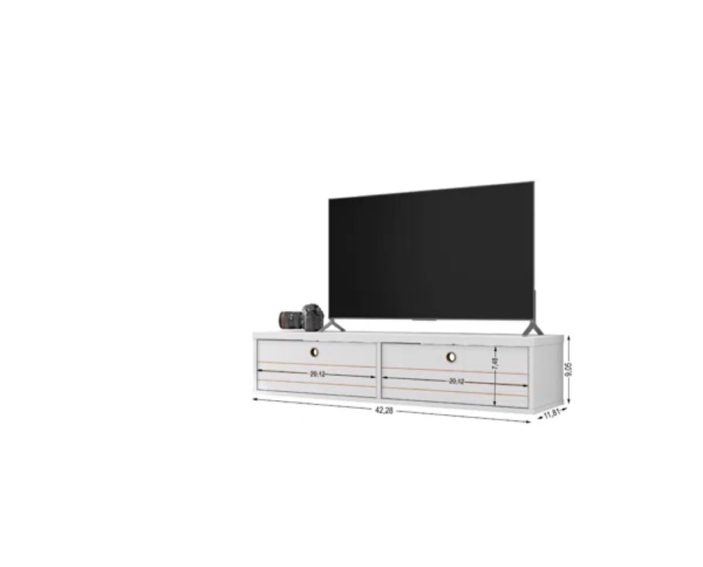 Darryl 42.28" Media Console cabinet shelf - photo 3
