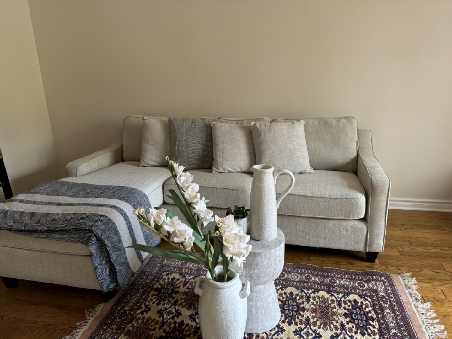 Sectional Sofa with Storage Ottoman