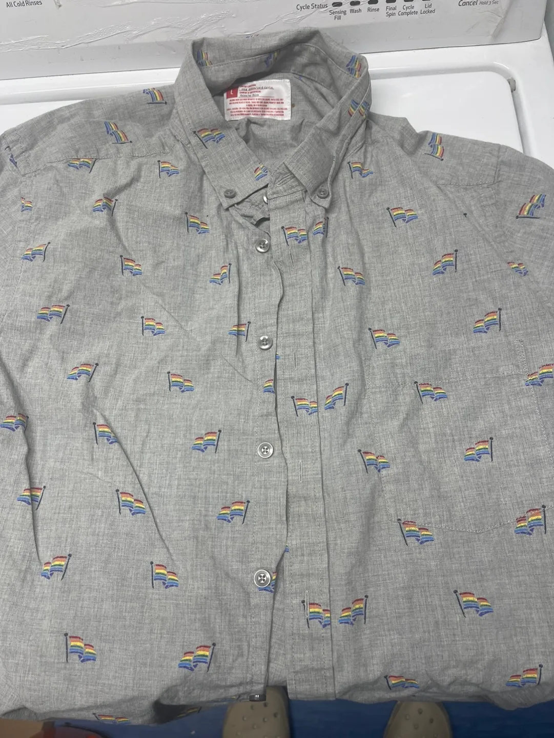 Rainbow Flag Button Up Shirt image indicator(4)