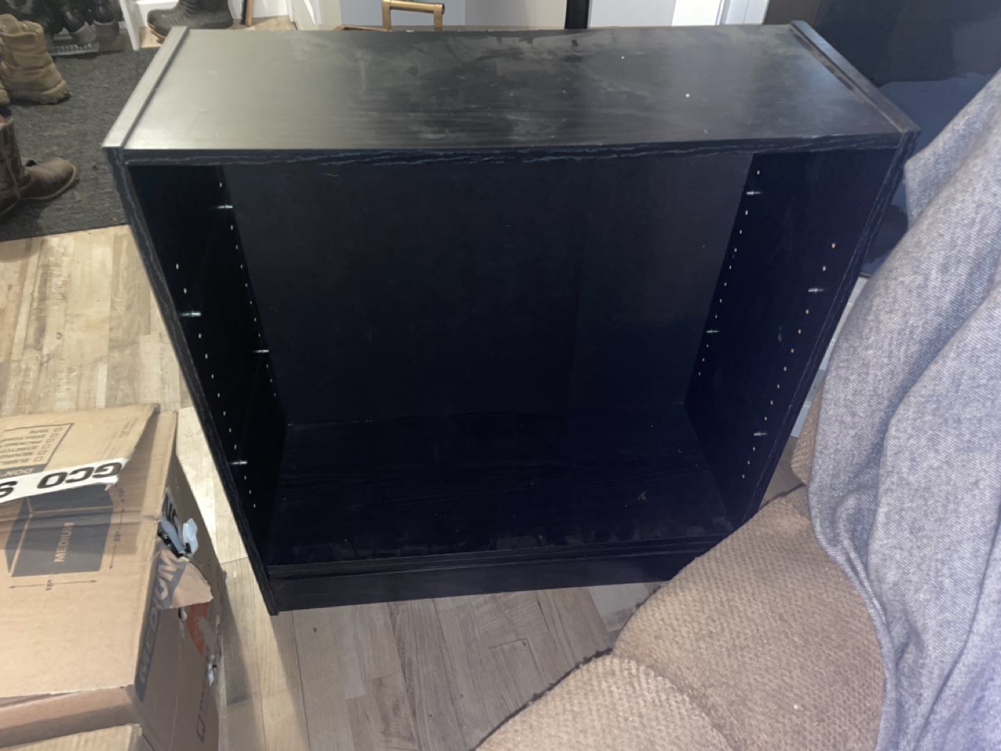 Black bookshelf