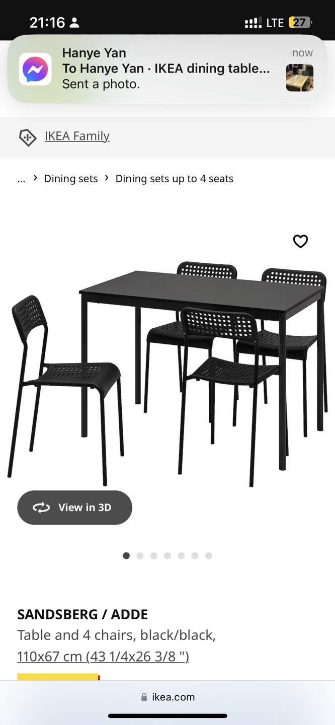 IKEA SANDSBERG Dining Table and 4 Chairs - photo 2
