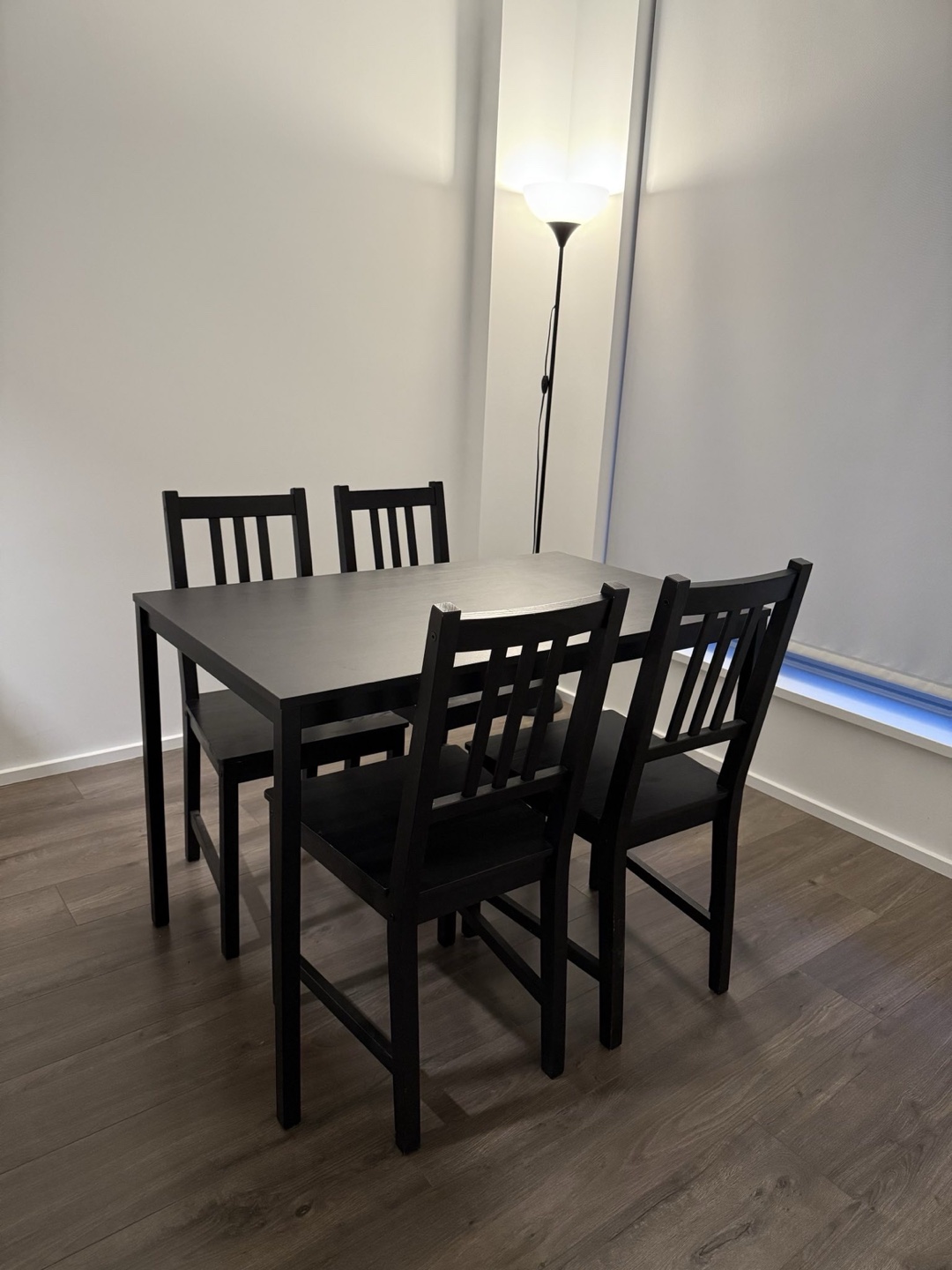IKEA 4-piece dining set - black