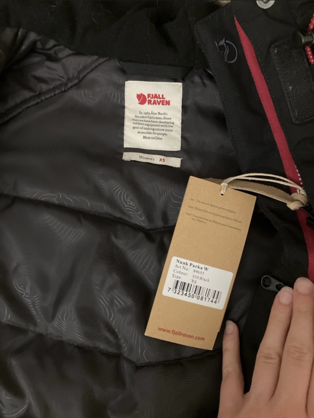 New w/ Tags: Women’s Fjällräven Nuuk Parka  - Black, Size XS - photo 4