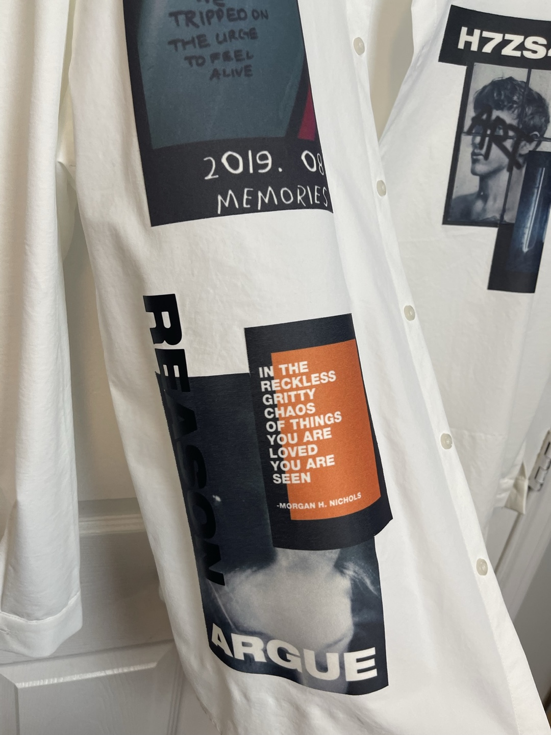 2nd Archive White Button Up Shirt Size Medium - photo 3