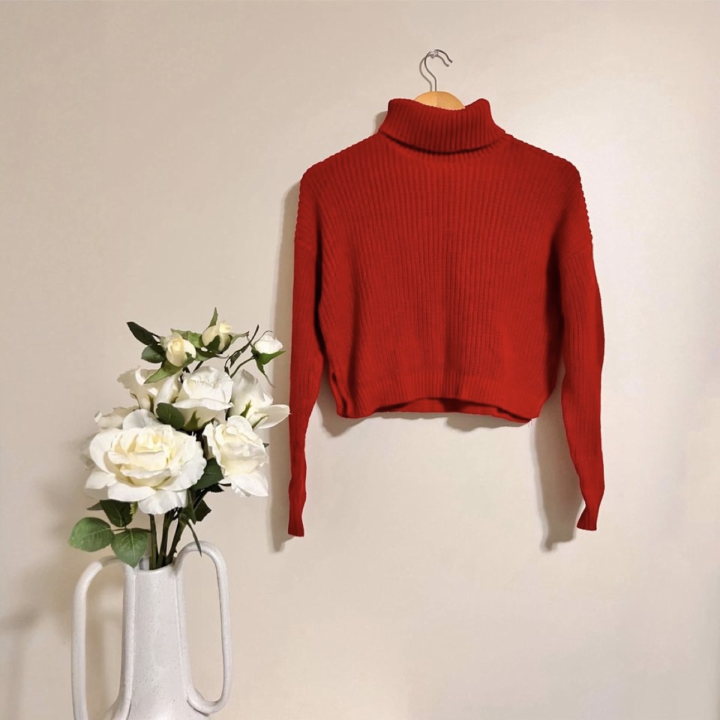 Crop Turtleneck Sweater