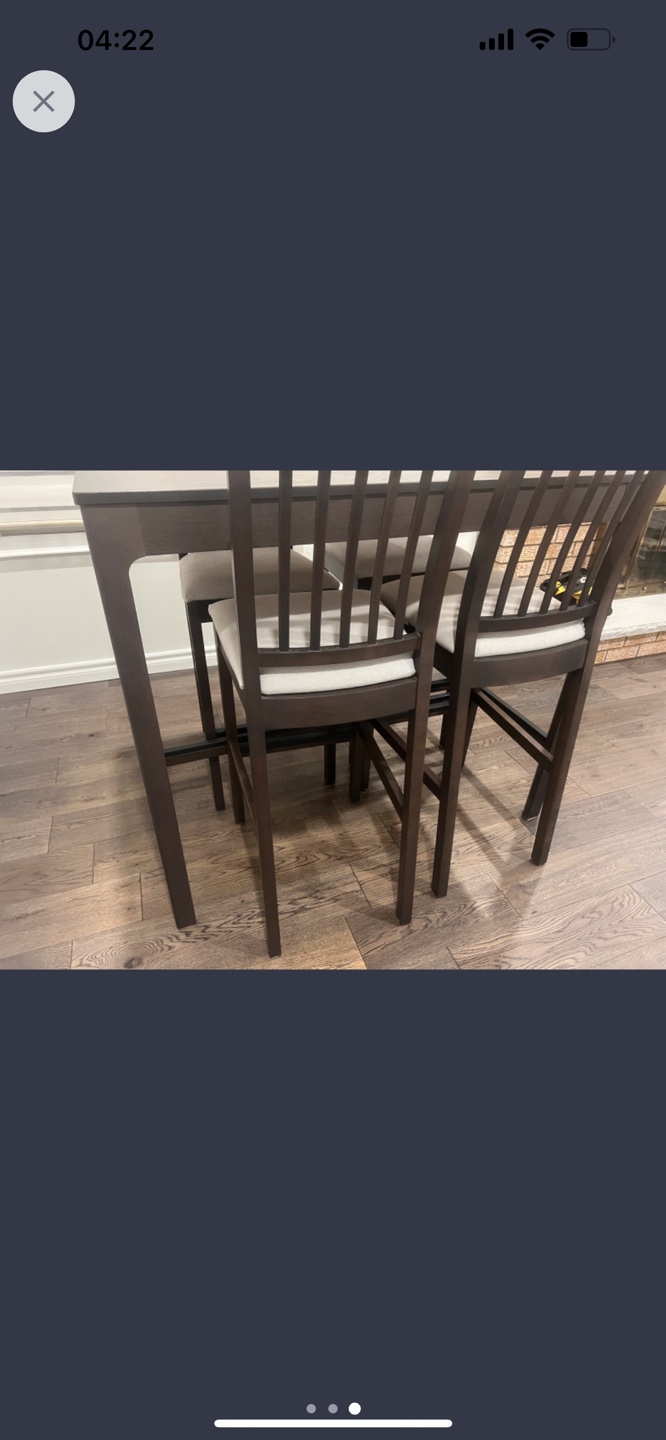 IKEA Dining high Table Set with Four Chairs - photo 2