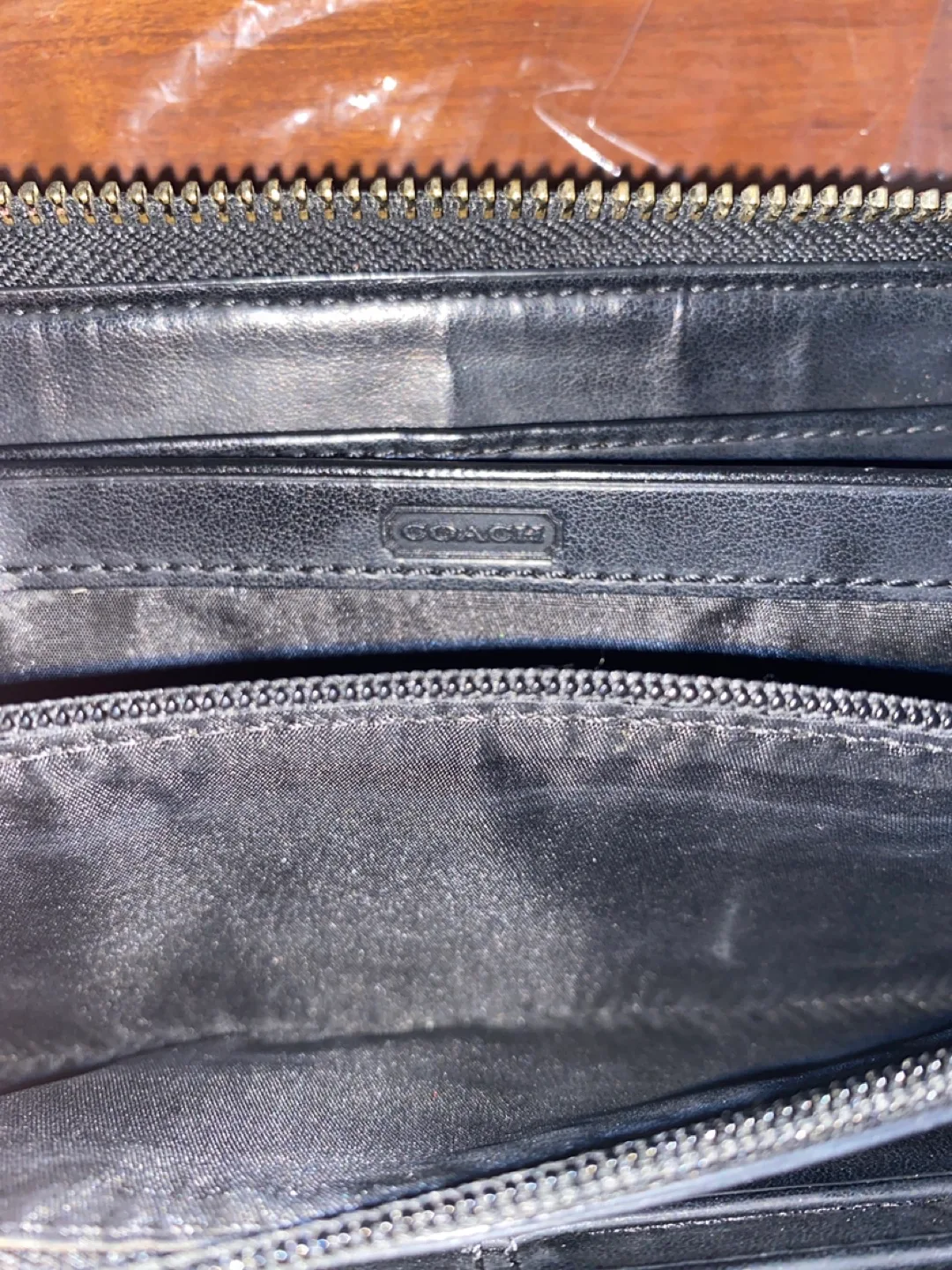 Coach Black Zip Around Wallet image indicator(3)