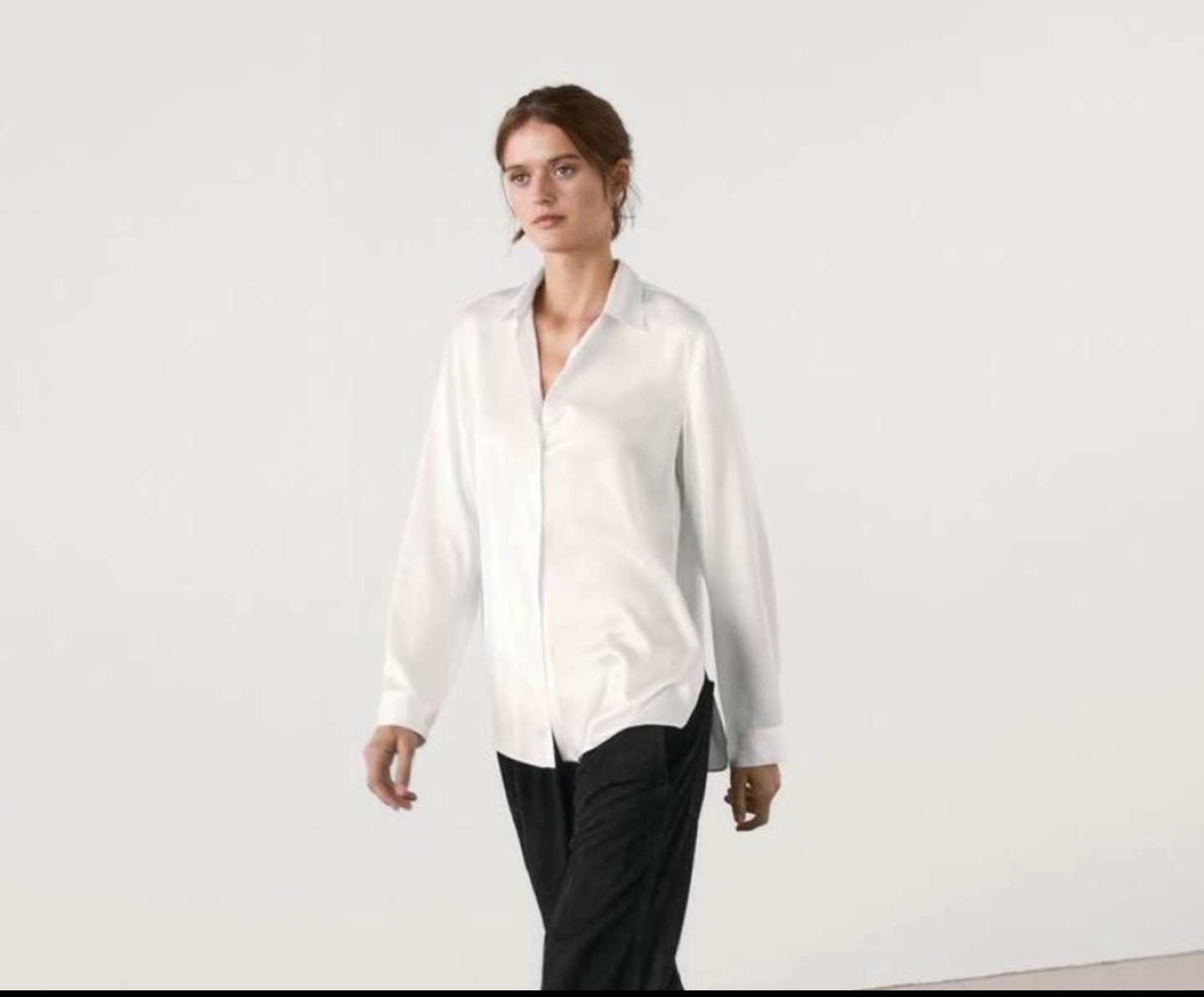 Zara NEW White Satin Blouse - photo 4