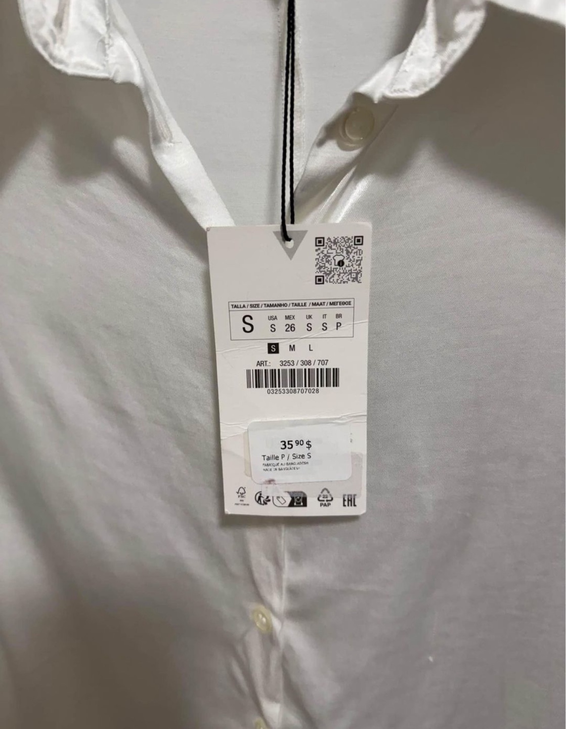Zara NEW White Satin Blouse - photo 3