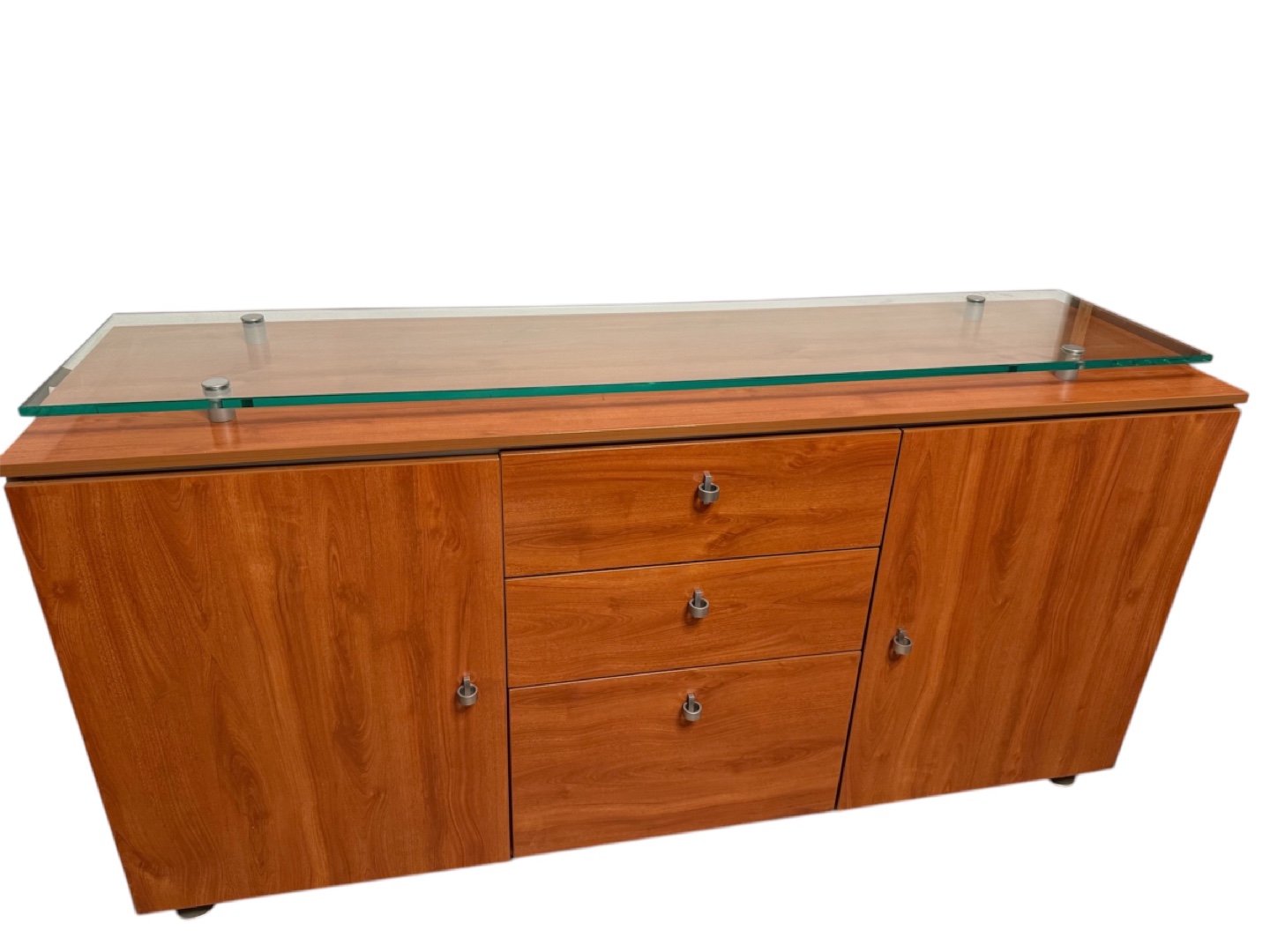 Gautier Wooden Cabinet with Glass Top