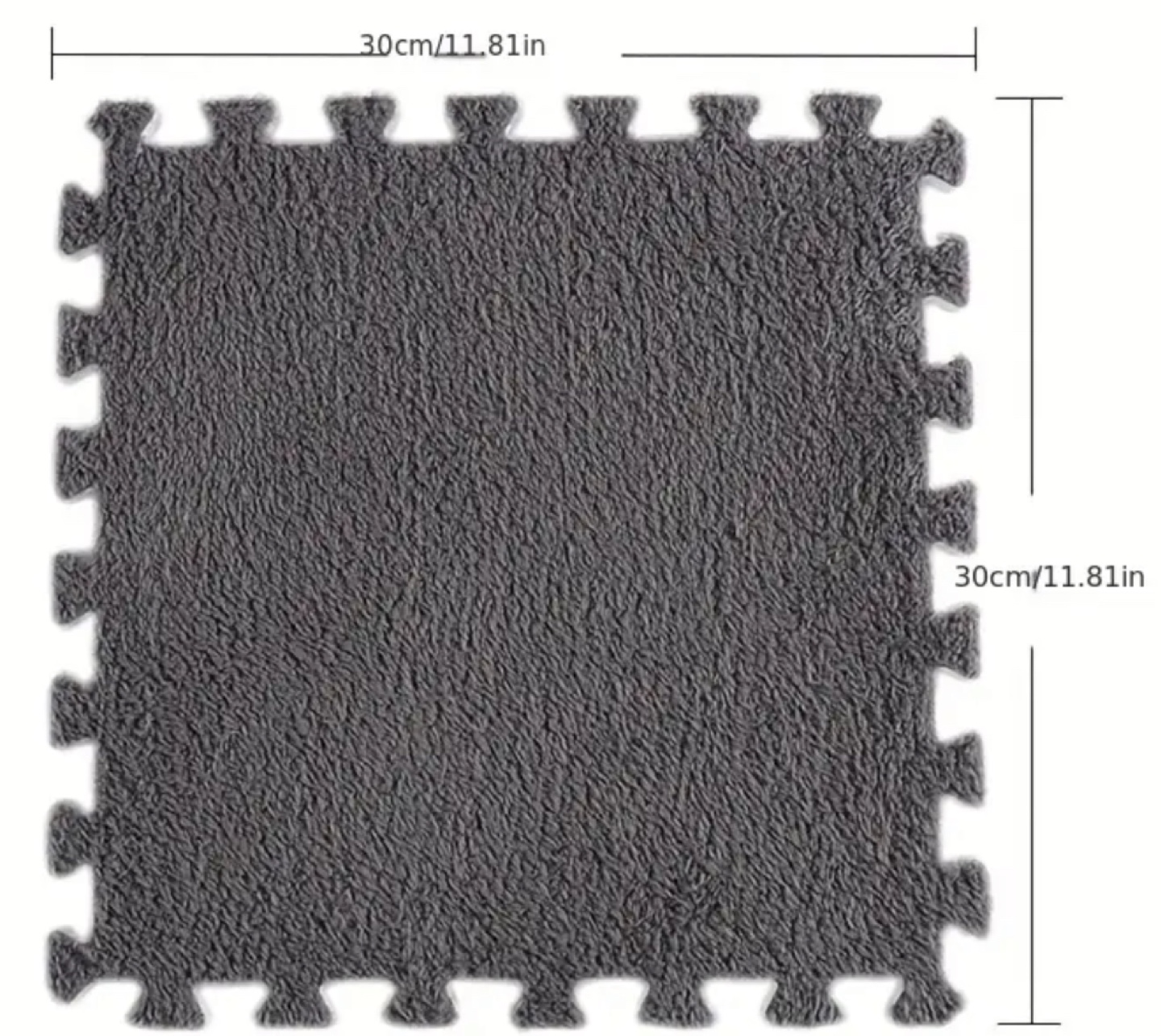 42 pieces Grey and White Interlocking Foam Floor Tiles - photo 2