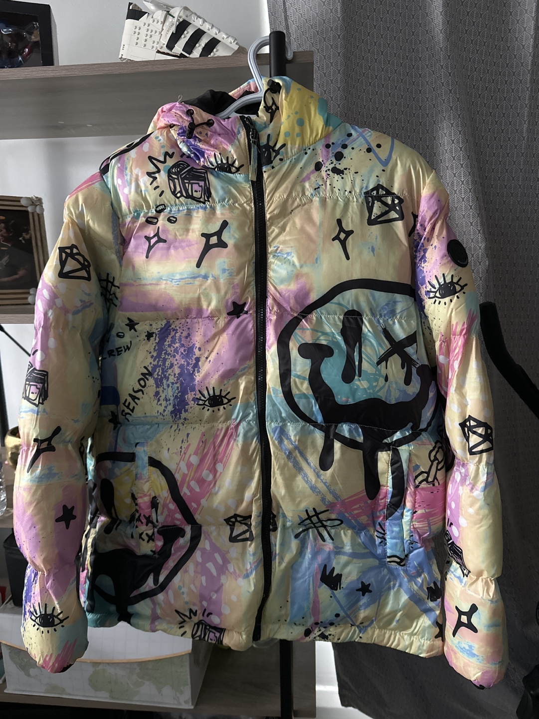 Reason Smiley Face Puffer Jacket