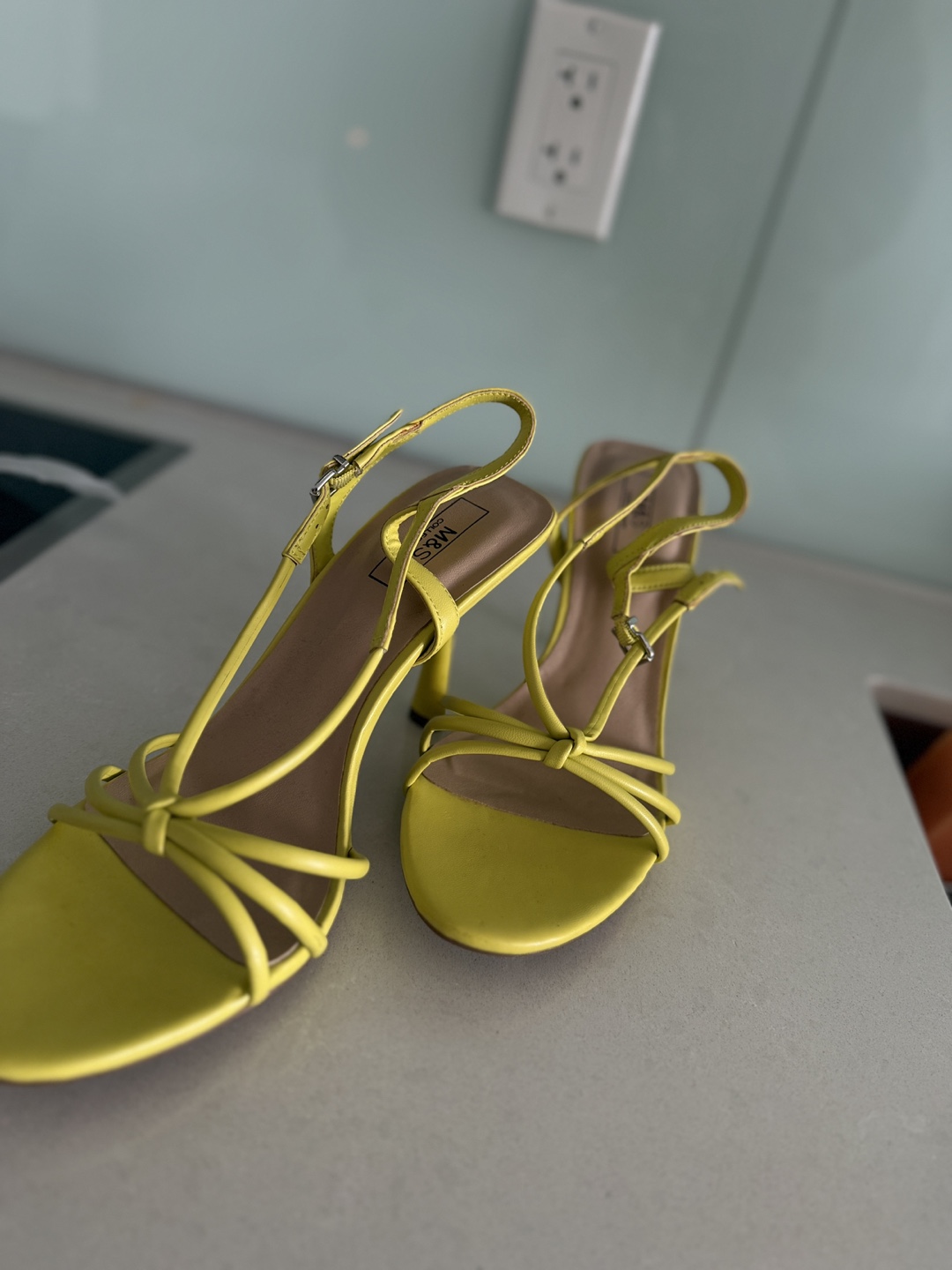 M&S Yellow and Jessica Simpson Nude Heels. Size 10