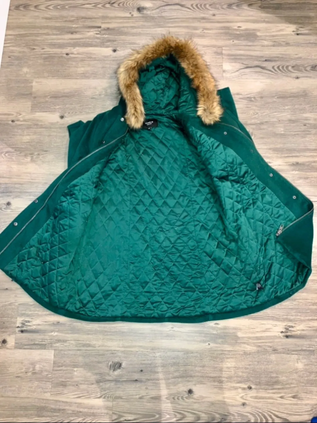 Torrid Size 0 Emerald Green Winter Coat image indicator(4)