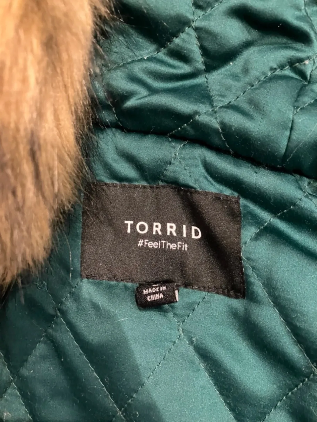 Torrid Size 0 Emerald Green Winter Coat image indicator(9)