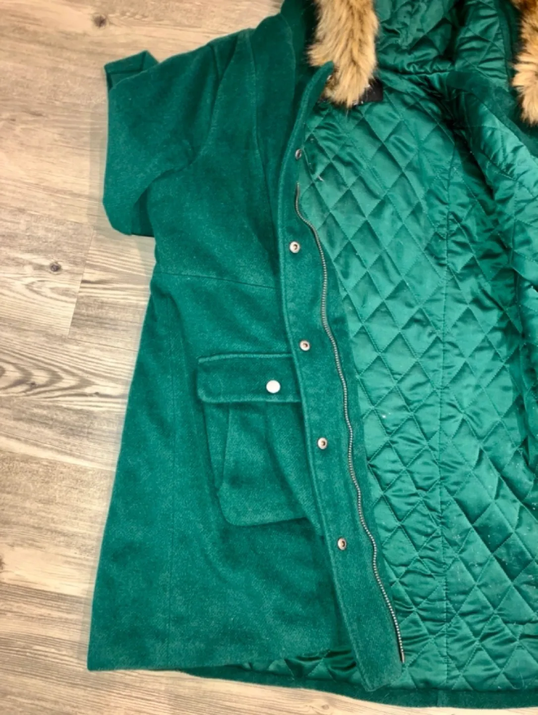 Torrid Size 0 Emerald Green Winter Coat image indicator(8)