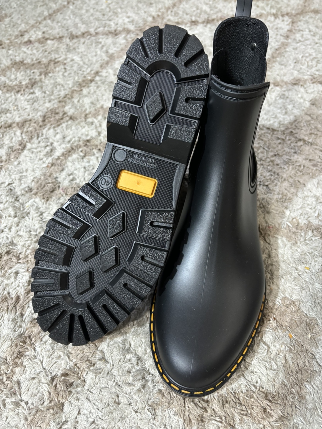 Women's Black Chelsea Rain Boots - photo 2
