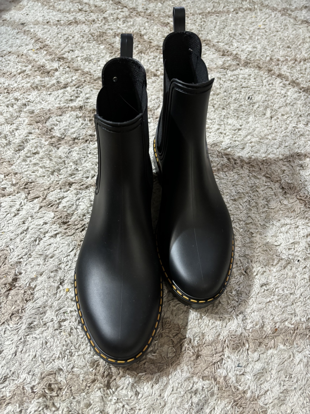 Women's Black Chelsea Rain Boots