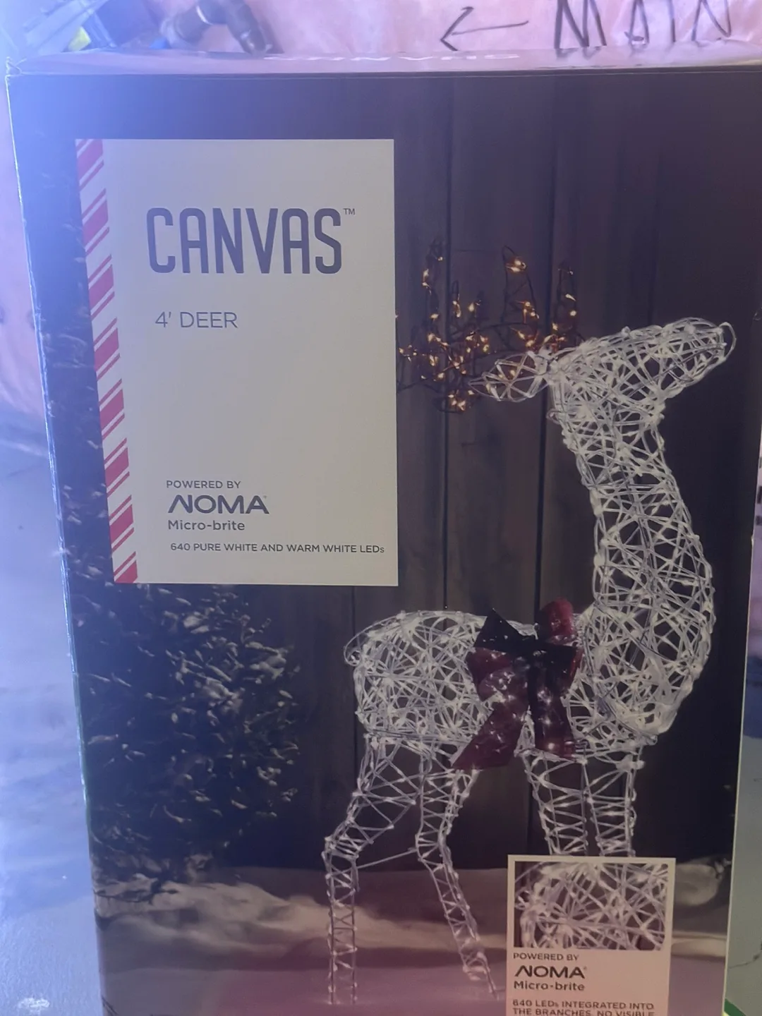 Canvas 4' Deer Light-Up Decoration thumbnail