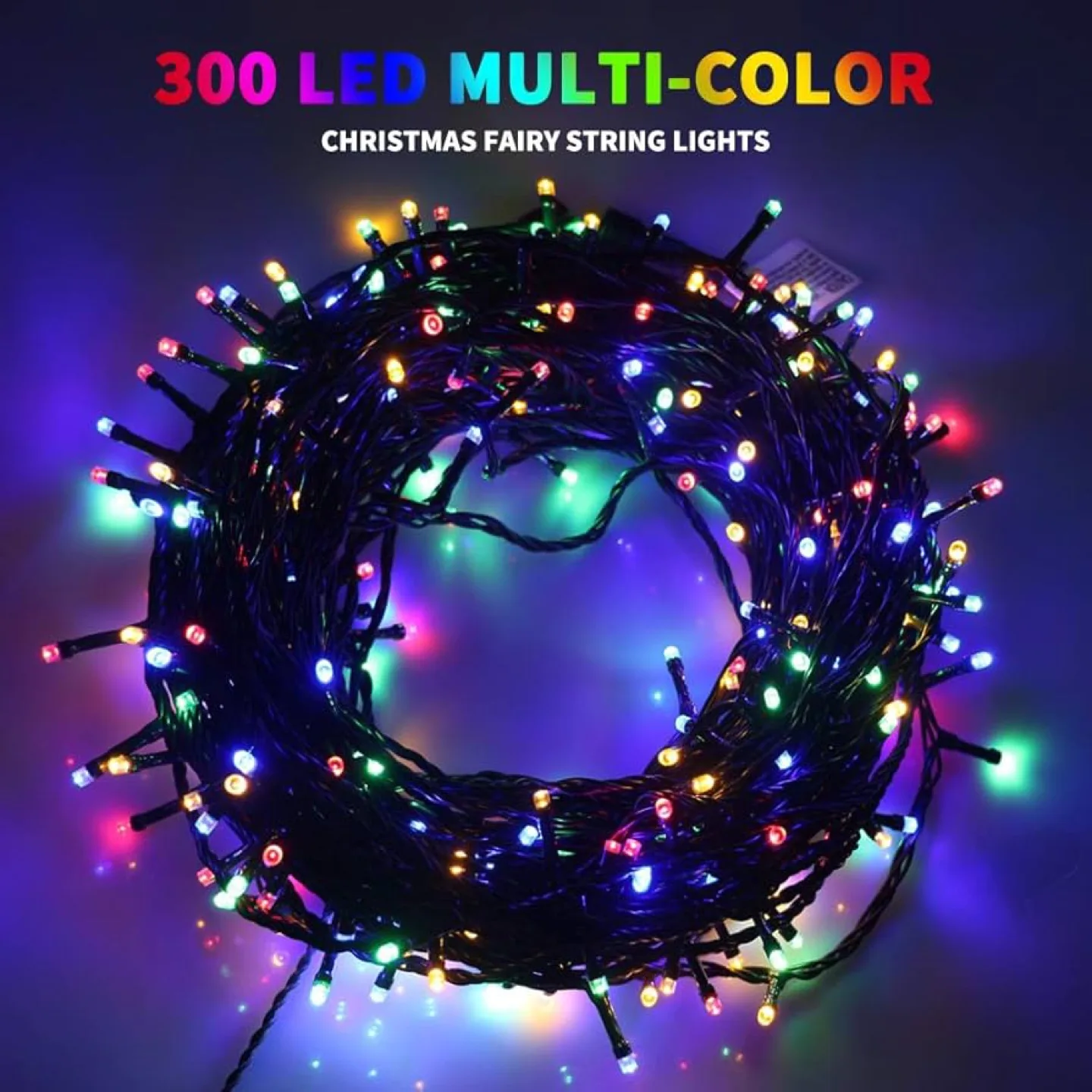 105ft 300 LED Multicolor Christmas Lights image indicator(7)