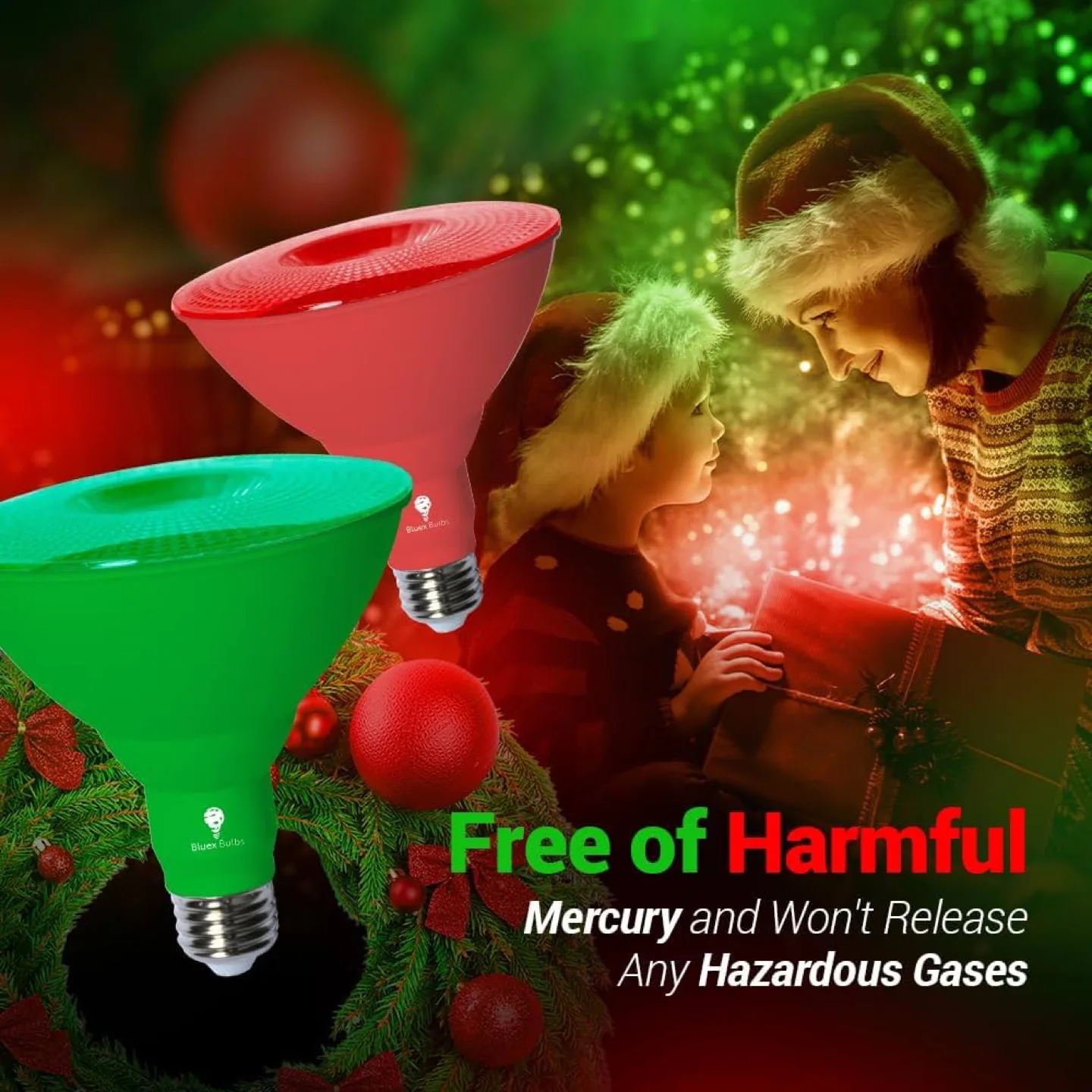 Bluex (4 Bulbs) LED PAR38 Christmas Flood Light Bulbs 2 Pack image indicator(4)