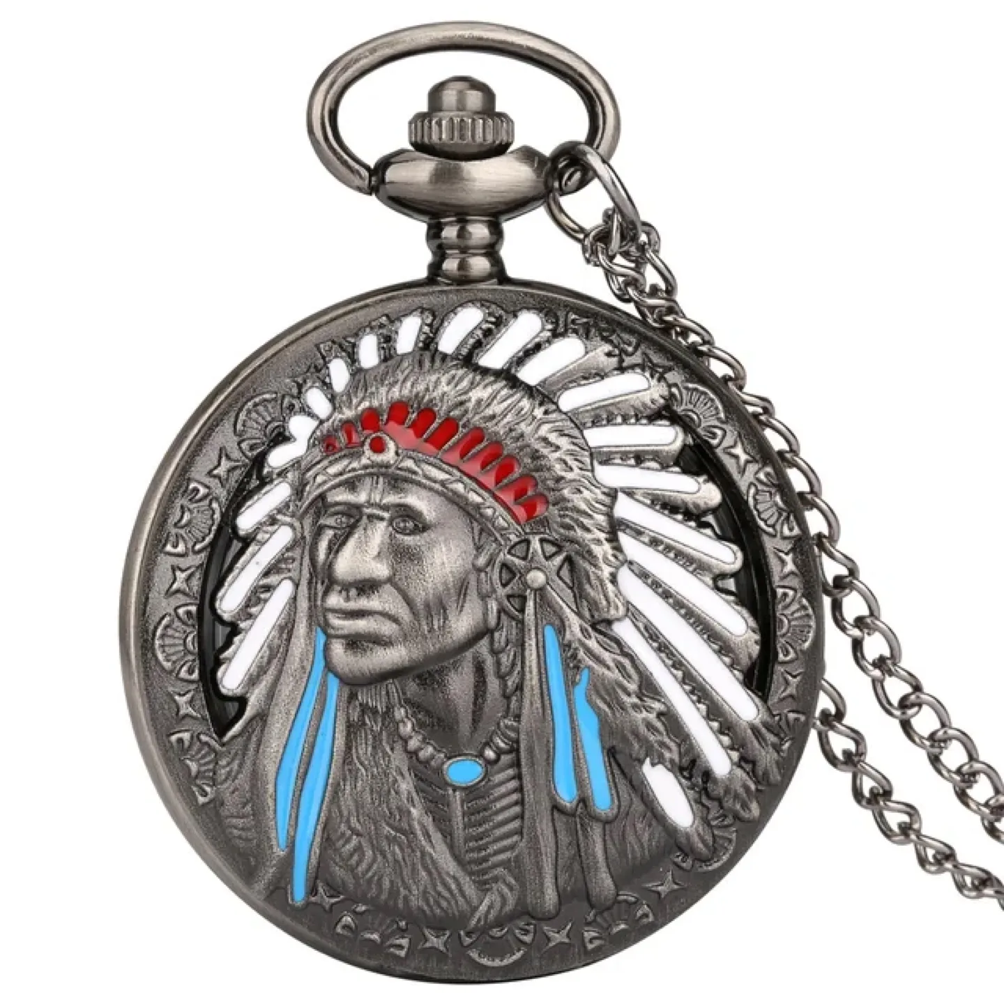 Vintage Native American Pocket Watch image indicator(4)