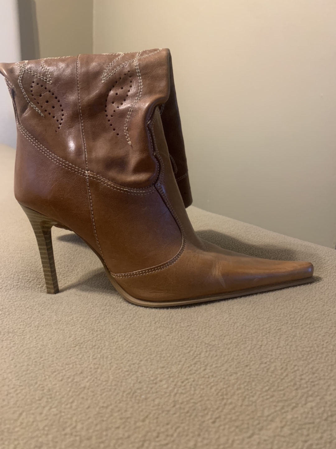 Brown Leather Knee High Boots - photo 5