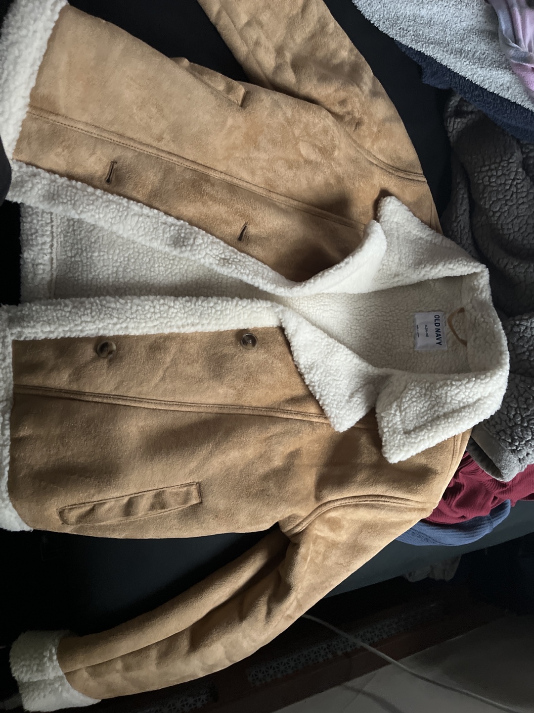Old Navy Brown Faux Fur Jacket #freecycle