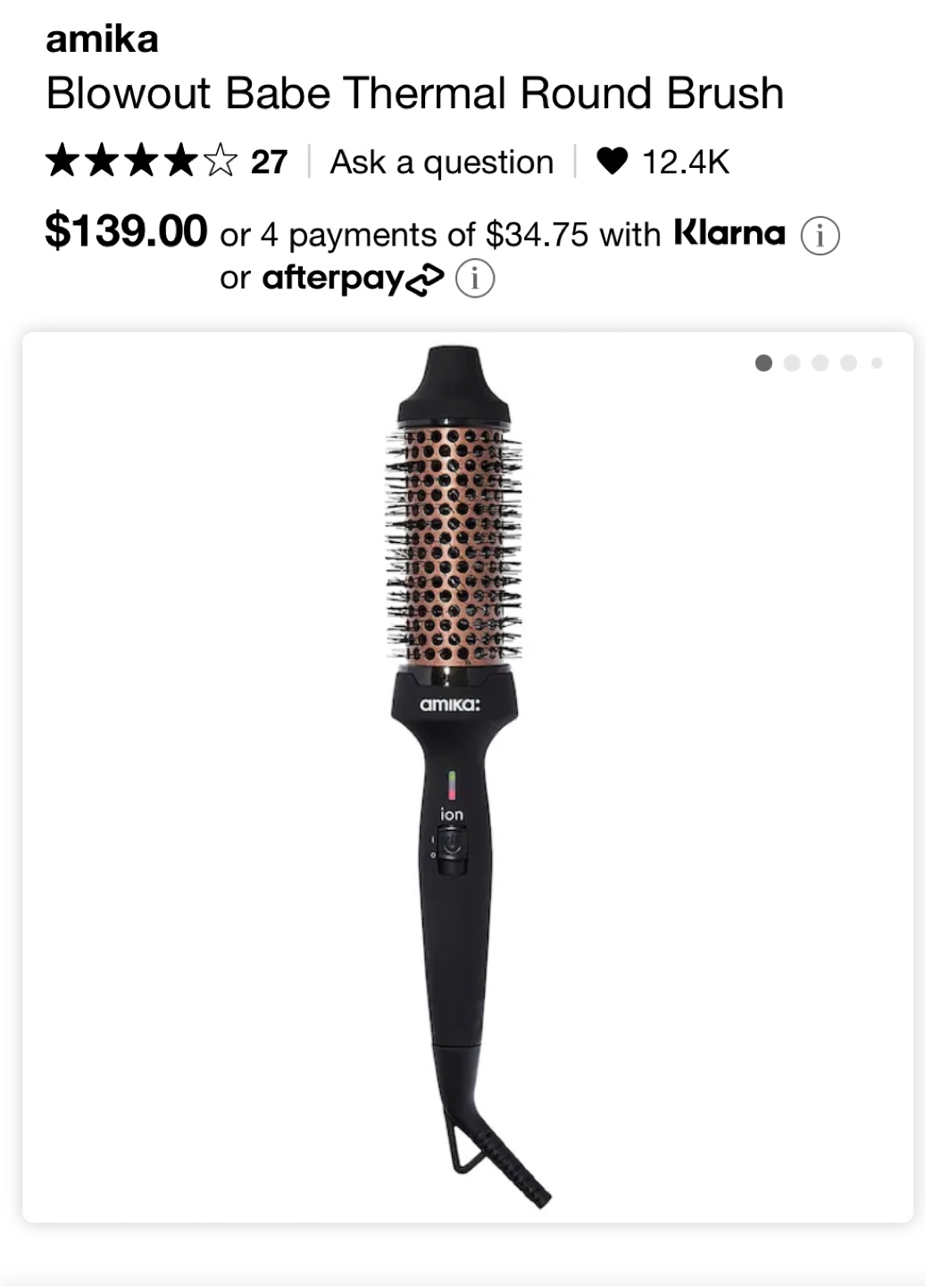 Amika Blowout Thermal Round Brush - photo 2