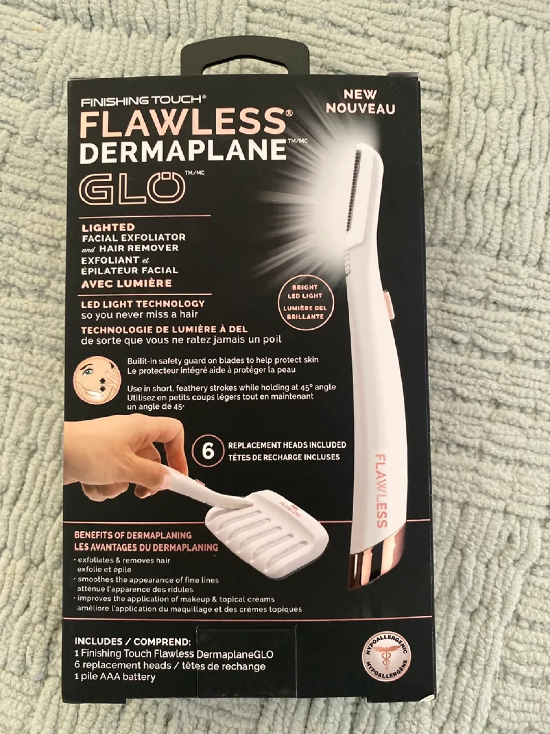 New! $15 FIRM. Finishing Touch Flawless Dermaplane Glo image indicator(2)