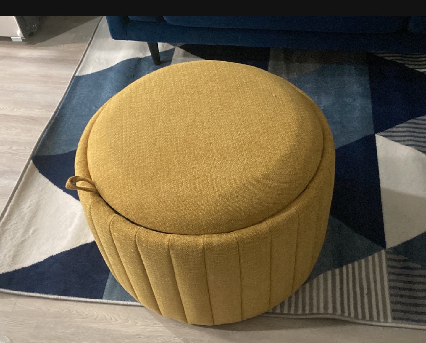 Yellow Storage Ottoman