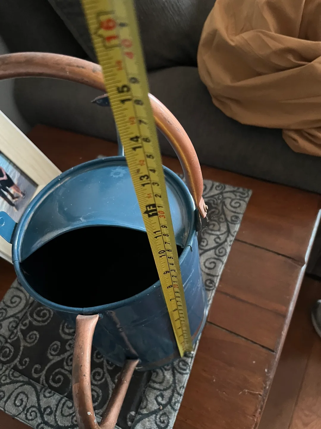 Blue Watering Can with Copper Accents image indicator(6)