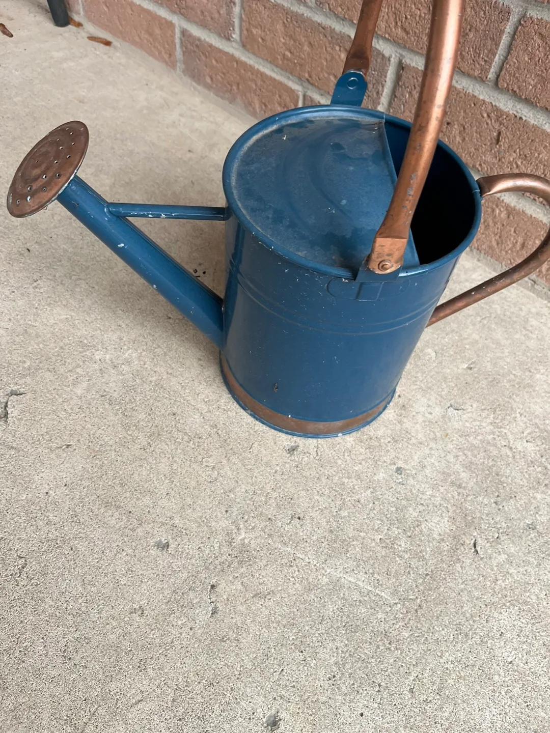 Blue Watering Can with Copper Accents image indicator(2)
