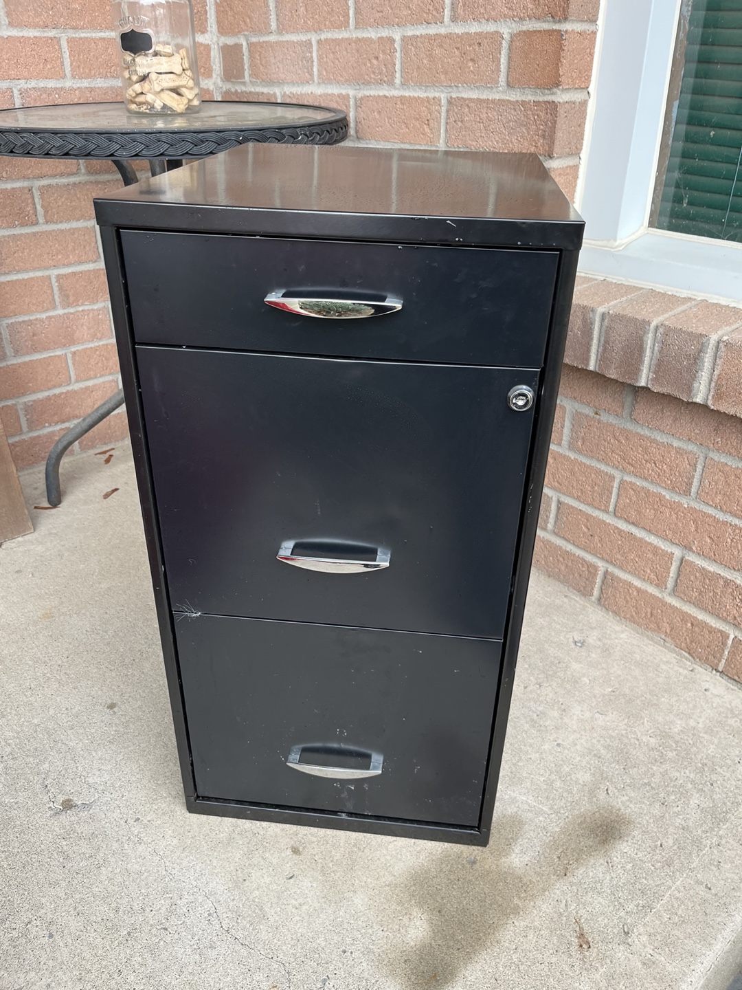 Black Metal Filing Cabinet