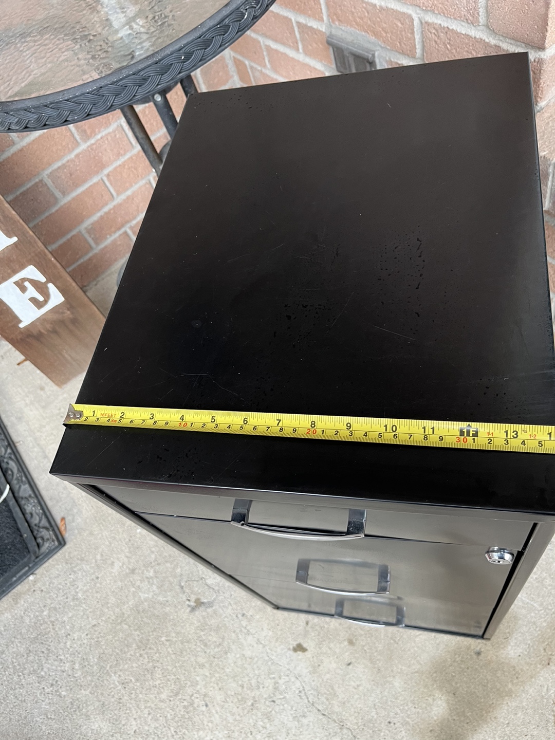 Black Metal Filing Cabinet - photo 5