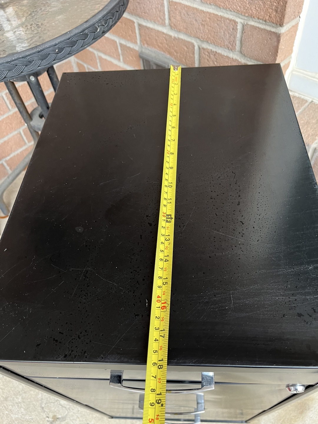 Black Metal Filing Cabinet - photo 4