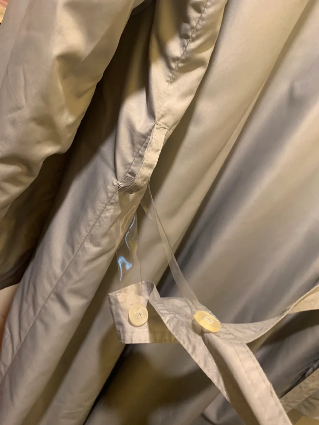 Silver-grey long raincoat/trench coat image indicator(4)