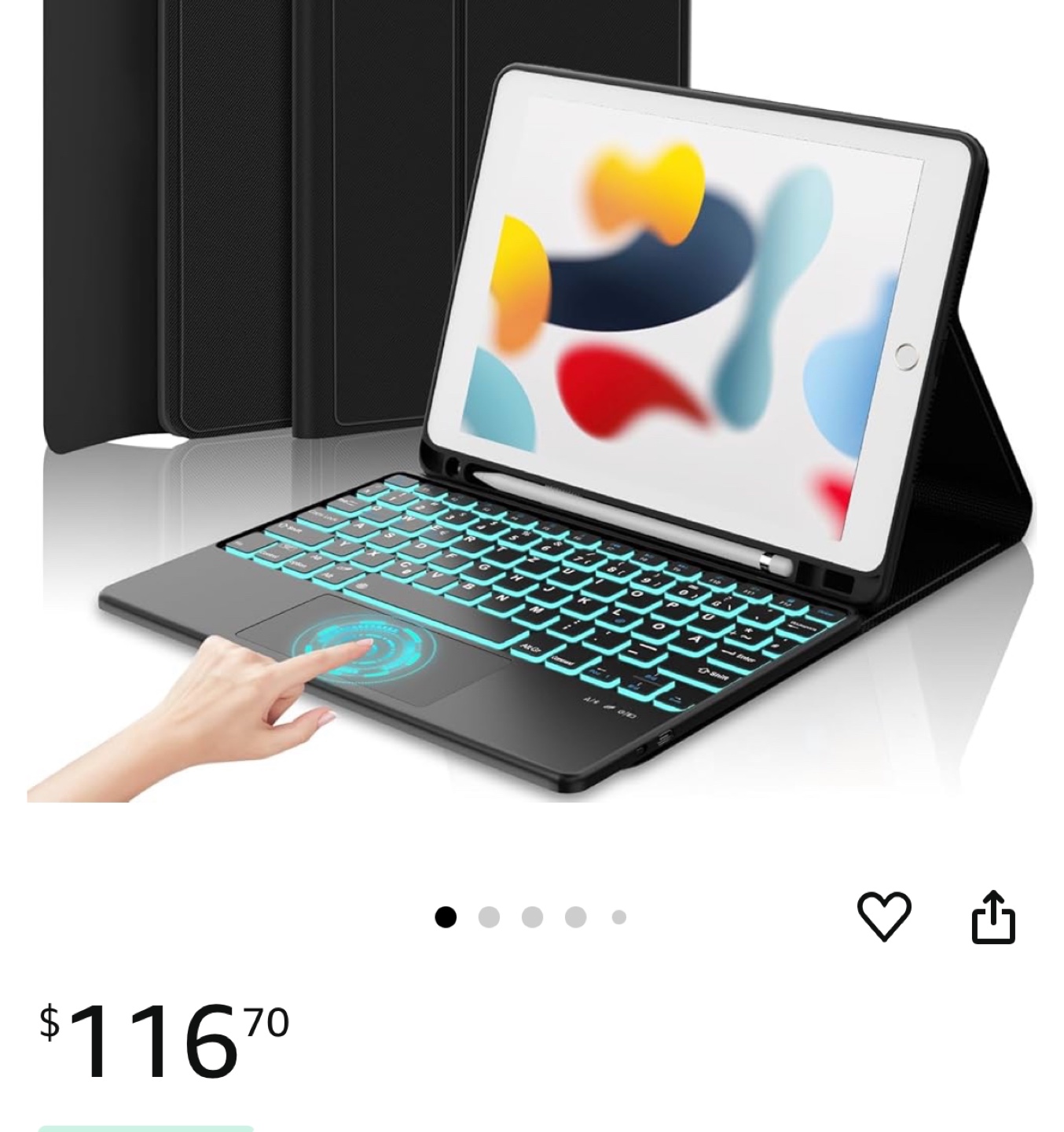 Touch Keyboard Case for iPad 9th/8th/7th Generation 10.2 inch - photo 5