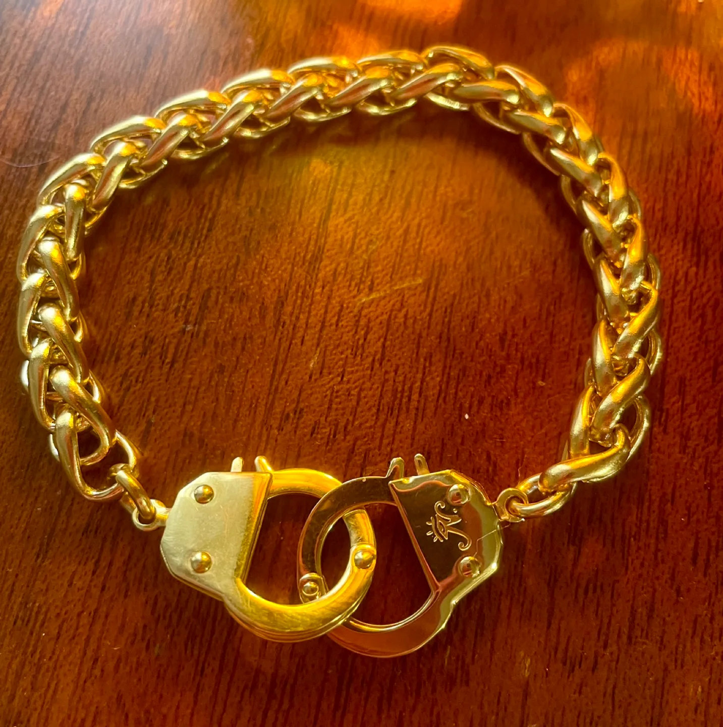 Joseph Nogucci Golden Handcuff Bracelet image indicator(3)