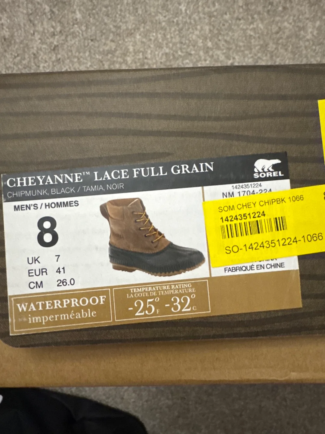 Sorel Men's Cheyenne Lace Full Grain Winter Boots image indicator(2)