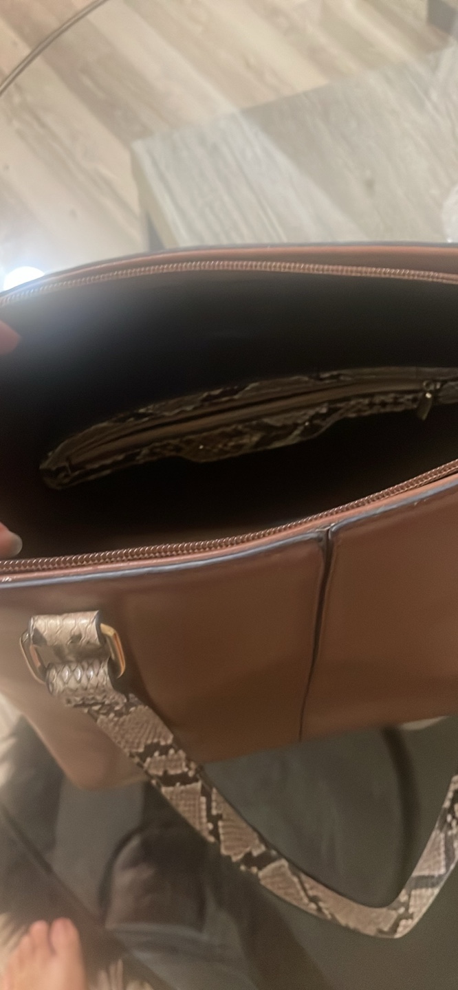 Brown Snakeskin Tote Bag - photo 3