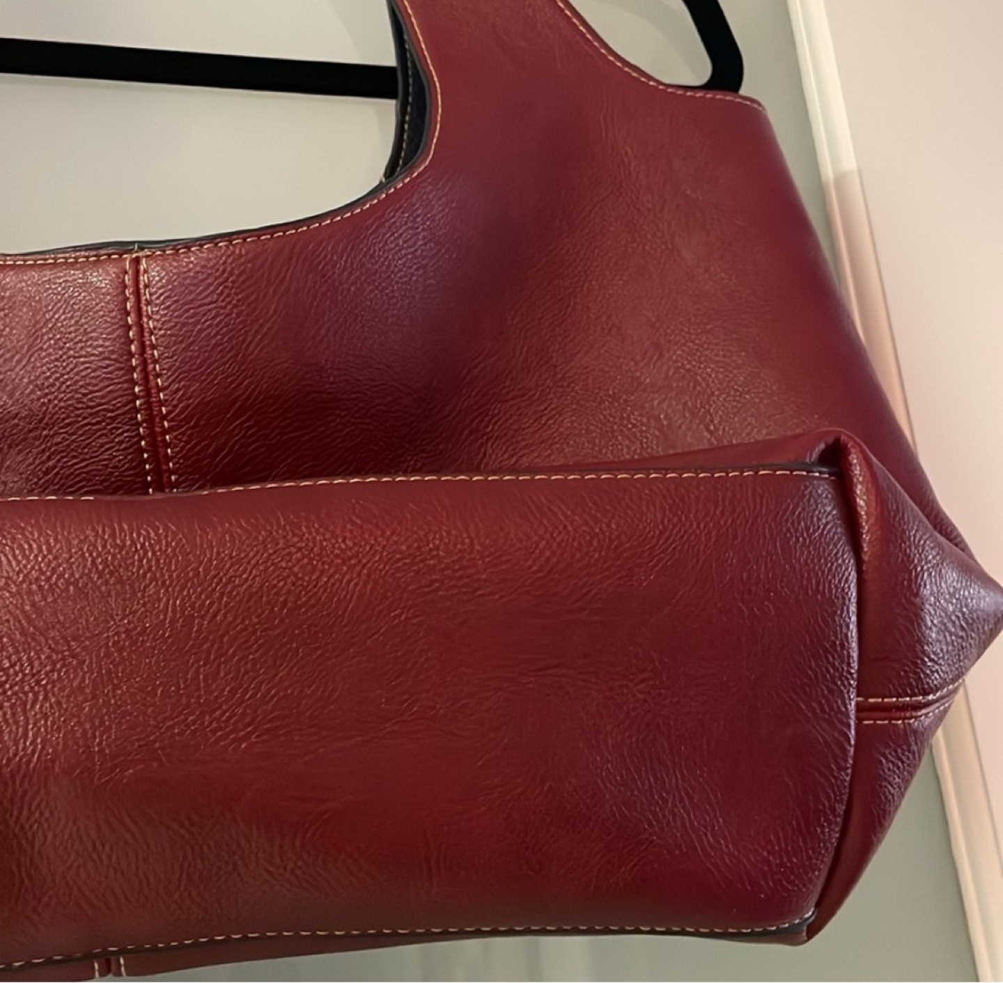 Vintage Jimmy Choo Red Leather Tote Bag - photo 5
