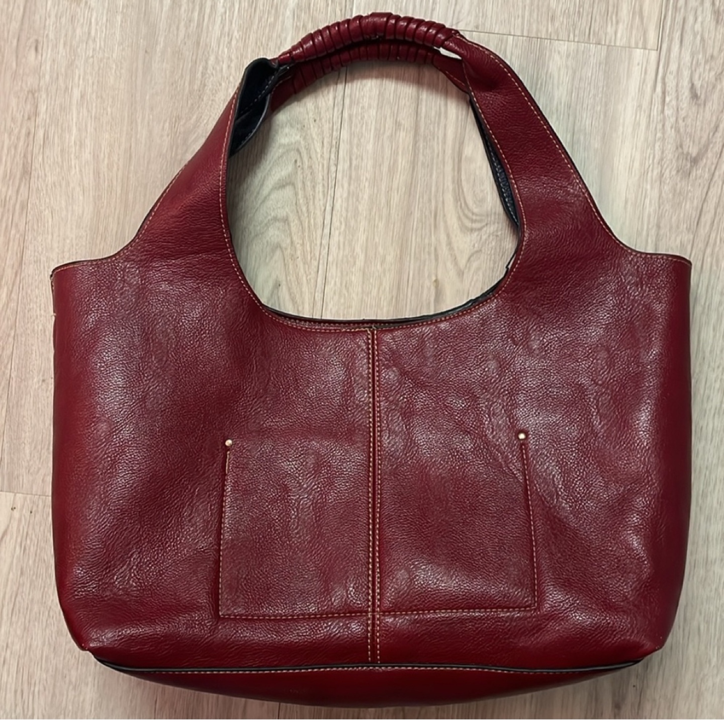 Vintage Jimmy Choo Red Leather Tote Bag - photo 2